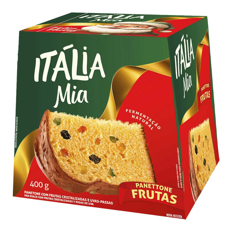 PANETTONE ITÁLIA MIA 400GR FRUTAS - UNIDADE