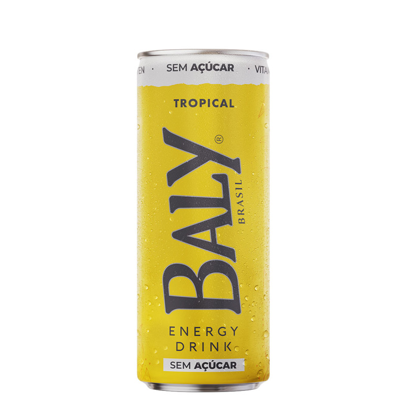 ENERGÉTICO BALY SEM ACÚÇAR 250ML TROPICAL - FD COM 6 UN