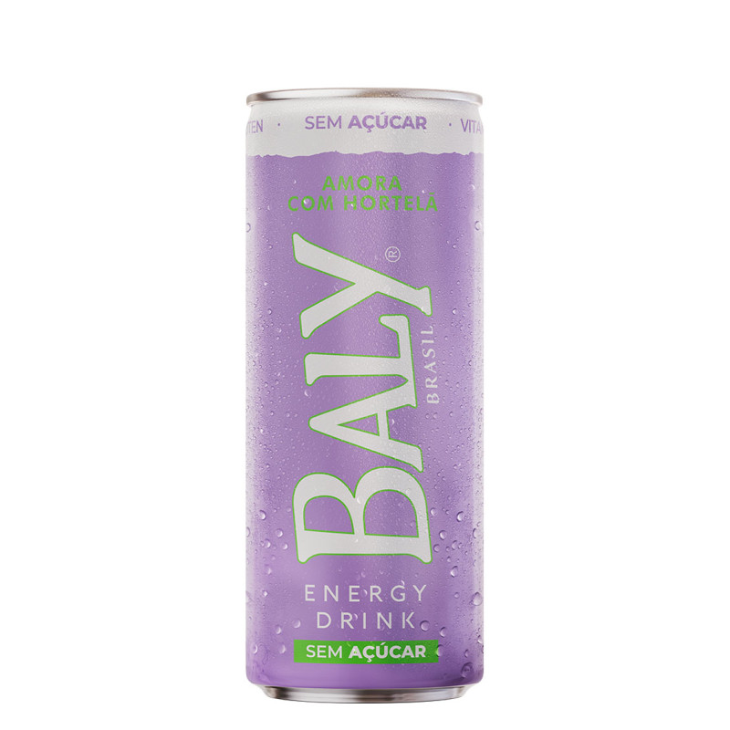 ENERGÉTICO BALY SEM ACÚÇAR 250ML AMORA COM HORTELÃ - FD COM 6 UN