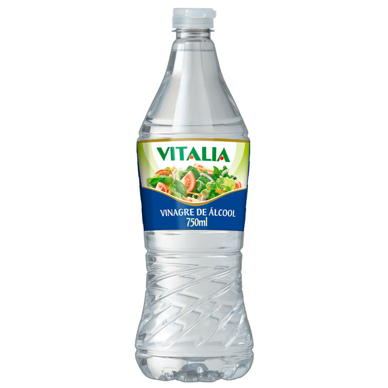 VINAGRE DE ÁLCOOL VITALIA TRADICIONAL 750ML - CX COM 12 UN