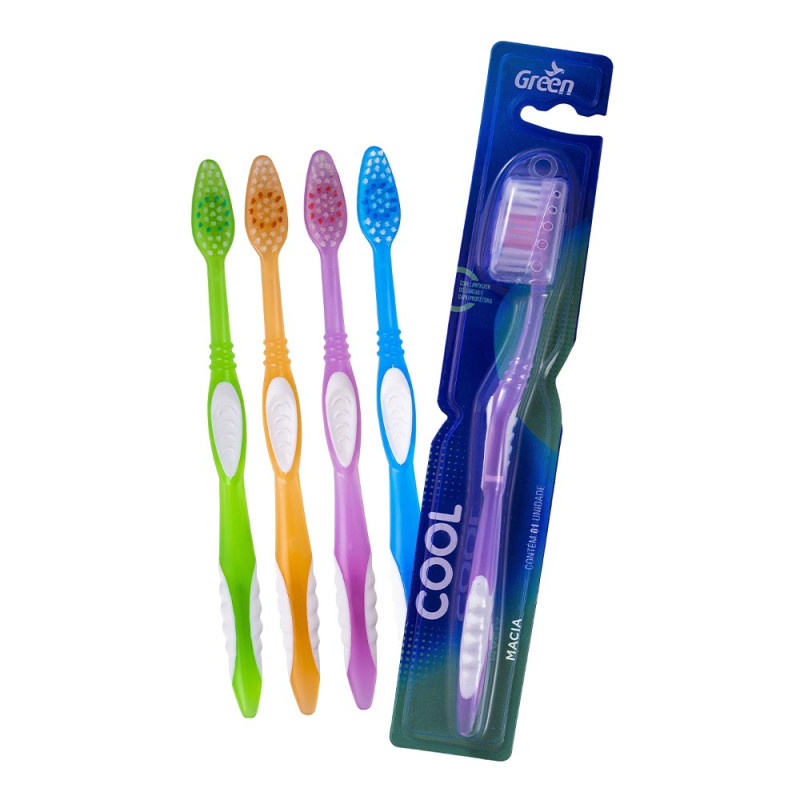 ESCOVA DENTAL ADULTO COOL GREEN MACIA - PC COM 12 UN