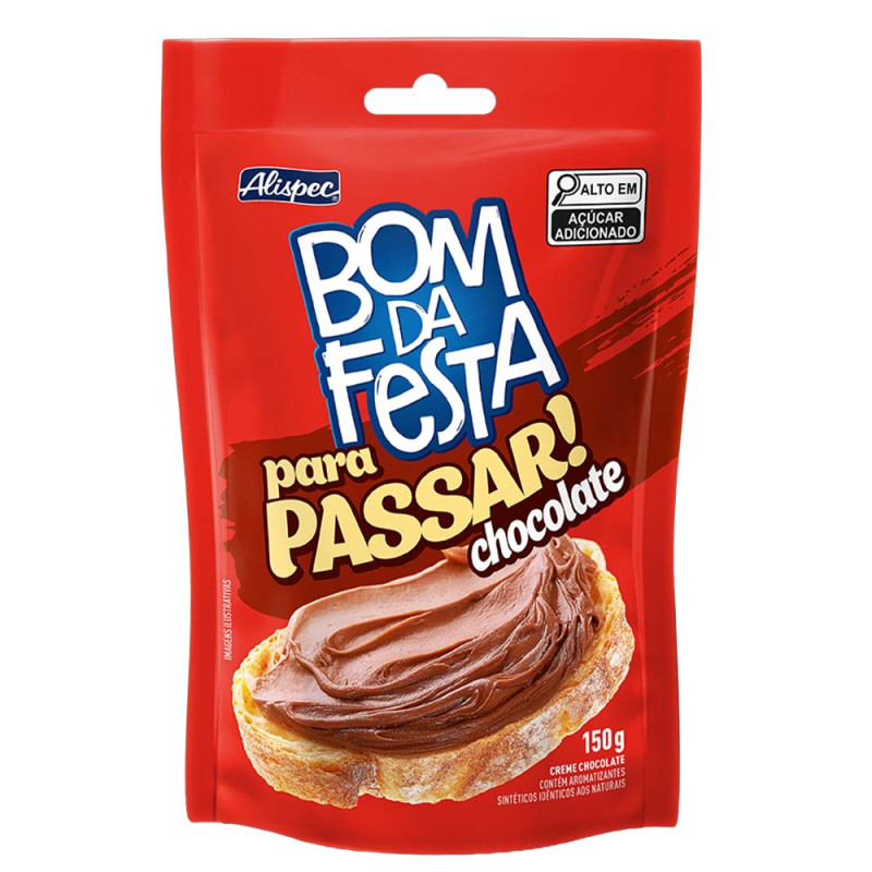 CREME PARA PASSAR BOM DA FESTA 150GR CHOCOLATE - CX COM 12 UN