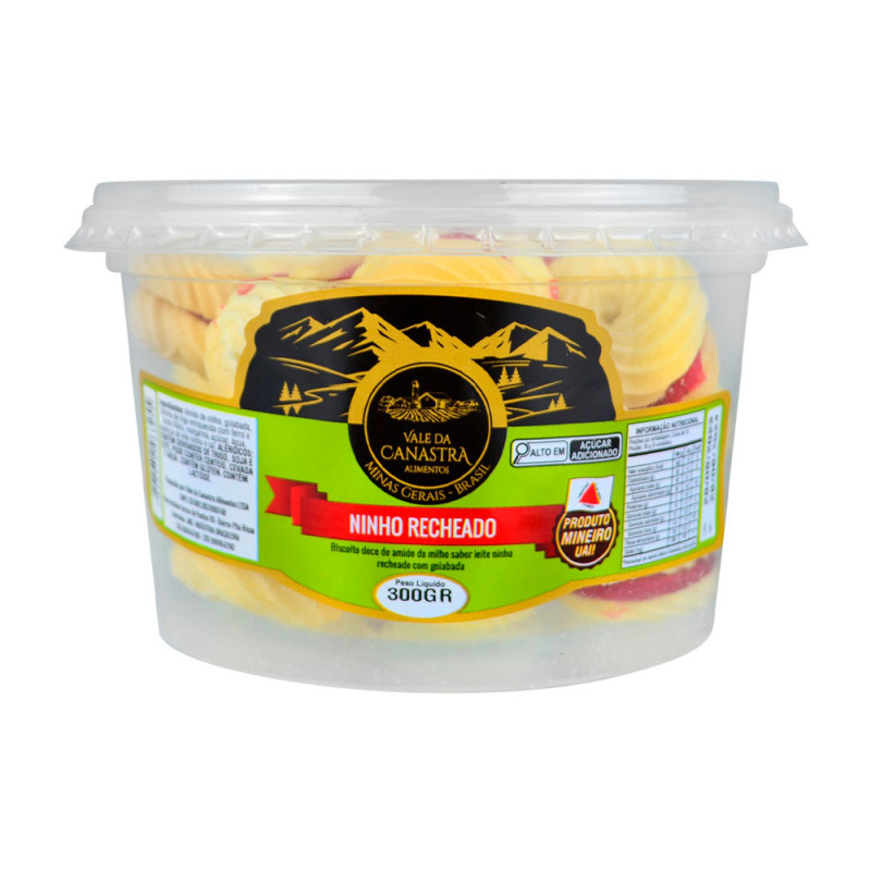 BISCOITO AMANTEIGADOS VALE DA CANASTRA 300GR NINHO RECHEADO - UNIDADE