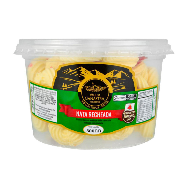 BISCOITO AMANTEIGADO VALE DA CANASTRA 300GR NATA RECHEADO - UNIDADE