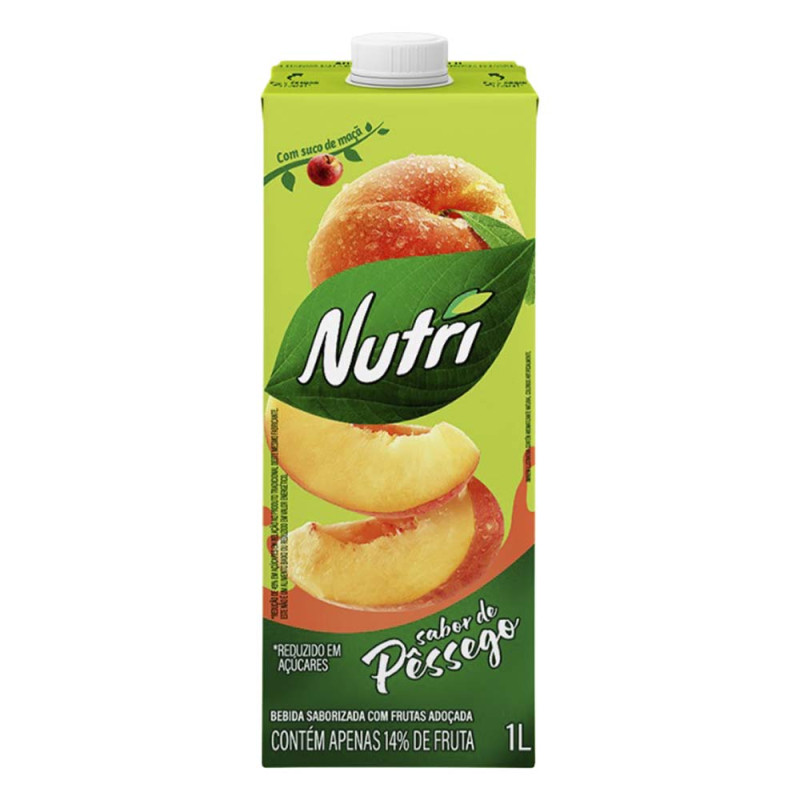 SUCO NUTRI 1 LITRO PÊSSEGO - CX COM 6 UN