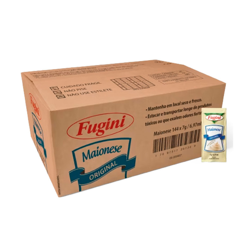 MAIONESE FUGINI TRADICIONAL SACHÊ 7GR - CX COM 144 UN