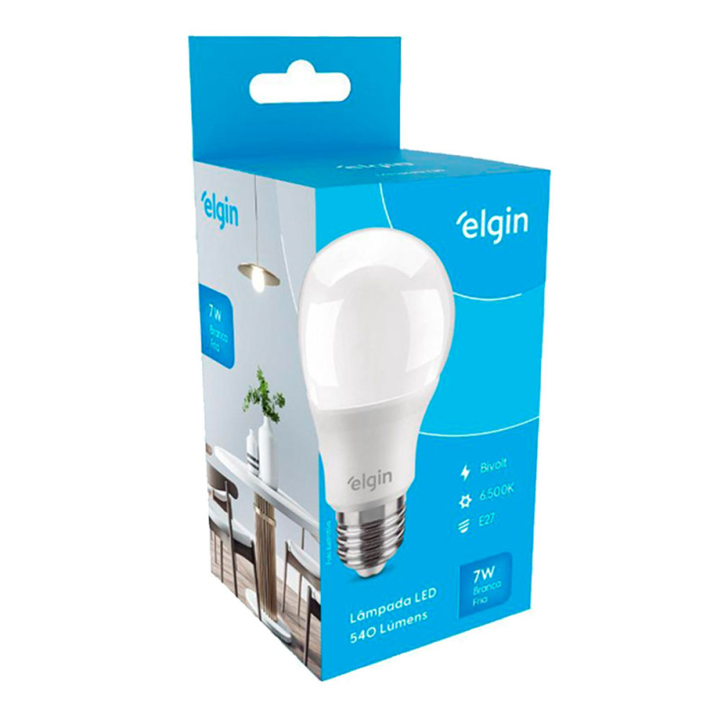 LÂMPADA BULBO LED ELGIN BIVOLT 7W - PC COM 10 UN