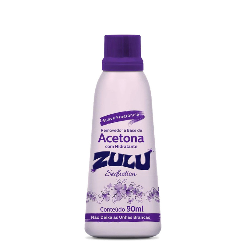 REMOVEDOR À BASE DE ACETONA ZULU 90ML TRADICIONAL - CX COM 24 UN