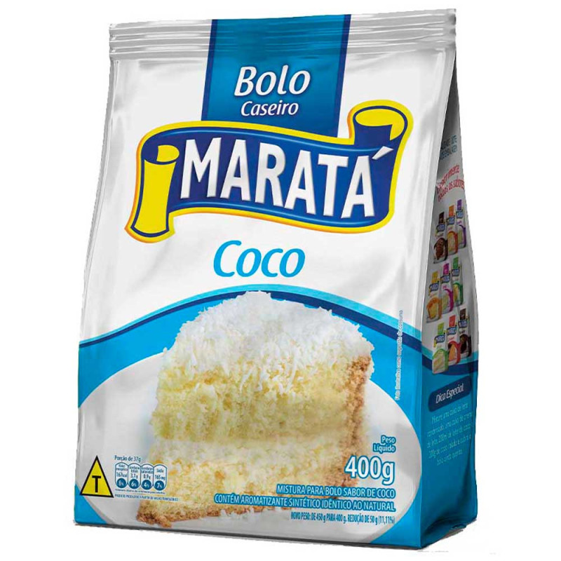 MISTURA P/ BOLO MARATÁ 400GR COCO - CX COM 12 UN