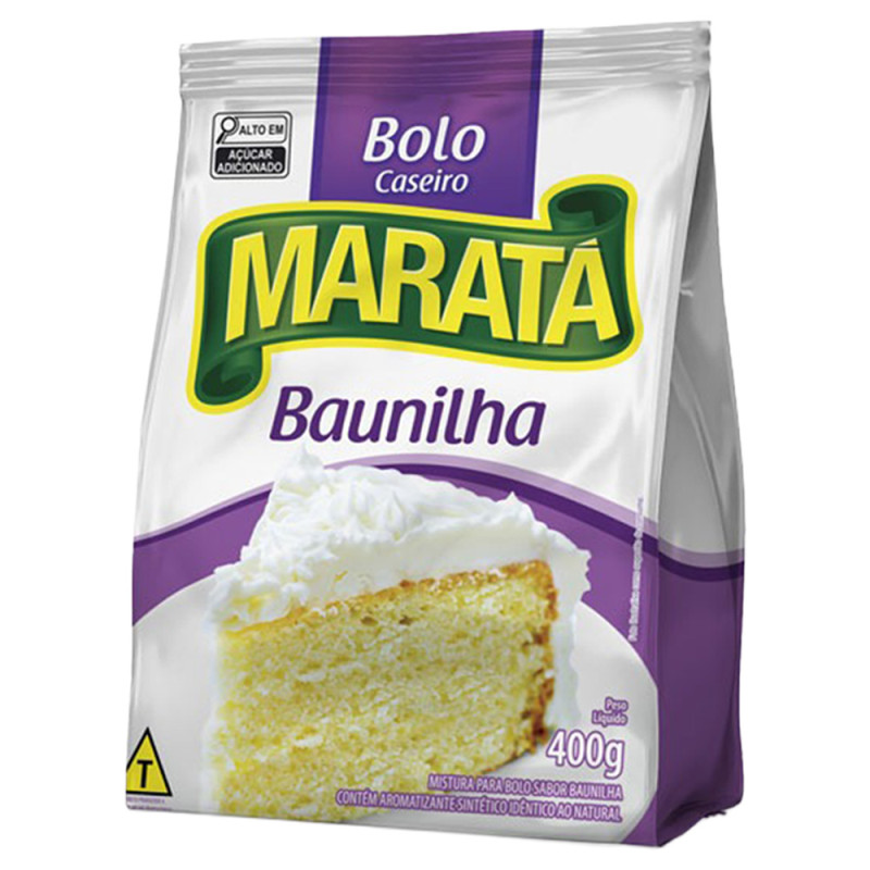 MISTURA P/ BOLO MARATÁ 400GR BAUNILHA - CX COM 12 UN