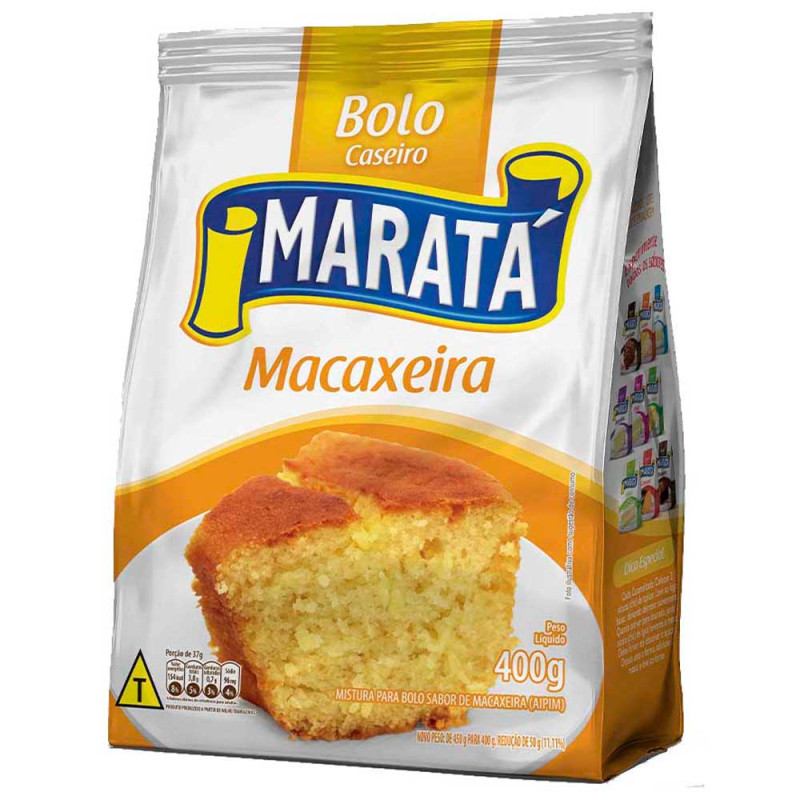 MISTURA P/ BOLO MARATÁ 400GR MACAXEIRA - CX COM 12 UN