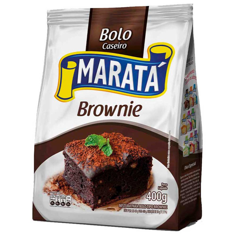 MISTURA P/ BOLO MARATÁ 400GR BROWNIE - CX COM 12 UN
