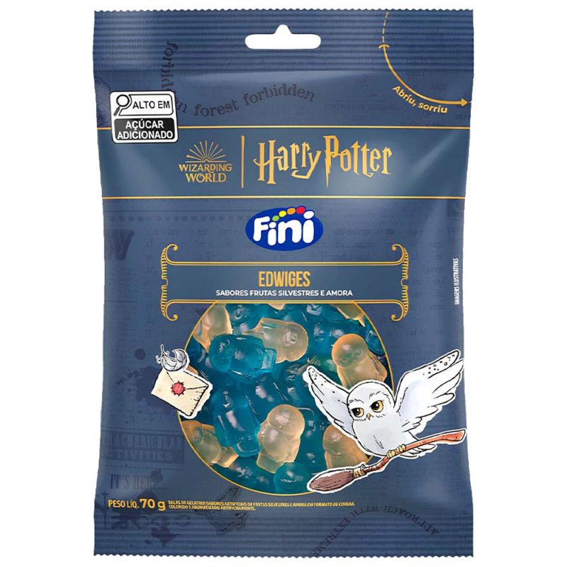 BALA DE GELATINA FINI HARRY POTTER 70GR EDWIGES - CX COM 12 UN