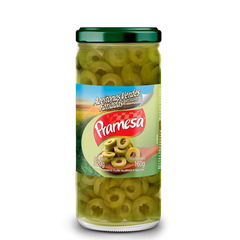 AZEITONA VERDE COPO PRAMESA 160GR FATIADA - CX COM 24 UN