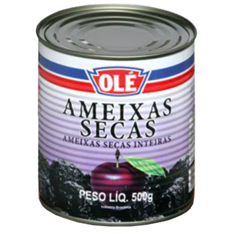 AMEIXA SECA OLÉ 500GR LATA - FD COM 12 UN