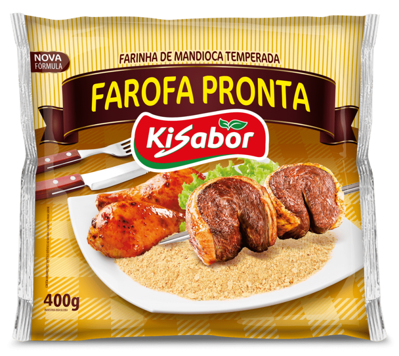 FAROFA PRONTA KISABOR 400GR TRADICIONAL - FD COM 24 PC