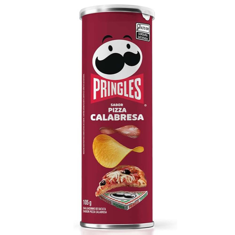 BATATA CHIPS PRINGLES 105GR PIZZA CALABRESA - UNIDADE