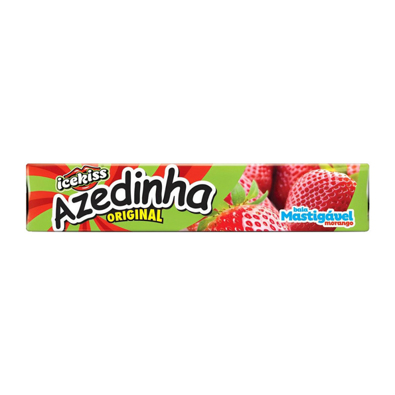 DROPS MASTIGÁVEL ICEKISS AZEDINHA MORANGO 35GR - DP COM 15 UN