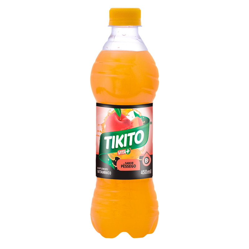 SUCO TIKITO VITA+ 450ML PÊSSEGO - FD COM 12 UN