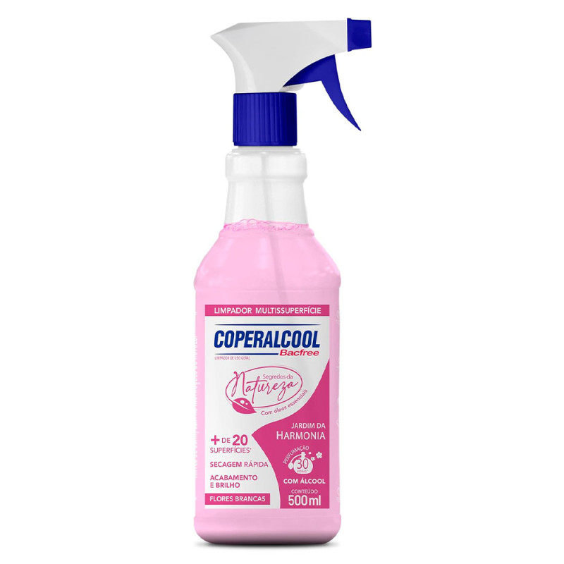 ÁLCOOL COPERALCOOL SEGREDOS DA NATUREZA 500ML JARDIM DA HARMONIA - CX COM 12 UN