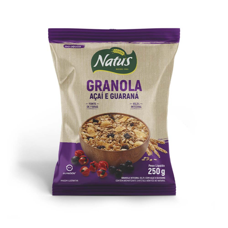 GRANOLA GRANATUS 250GR AÇAÍ E PÓ DE GUARANÁ - CX COM 12 PC