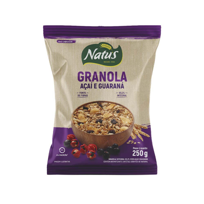 GRANOLA GRANATUS 250GR AÇAÍ E PÓ DE GUARANÁ - CX COM 12 PC