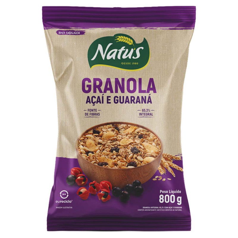 GRANOLA GRANATUS 800GR - ACAI E GUARANA CX COM 12 PC