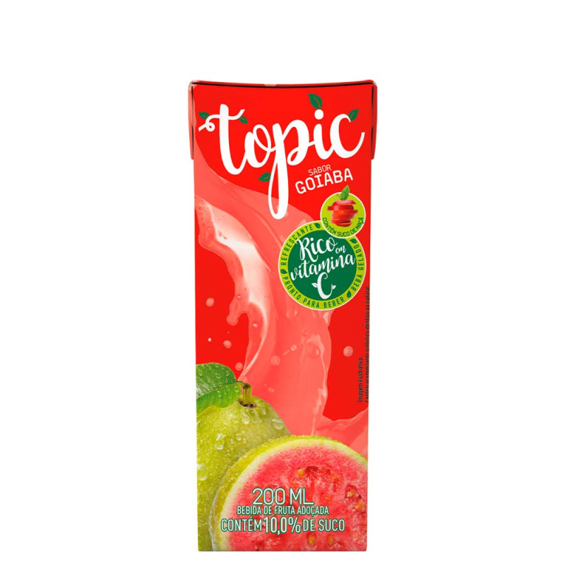 SUCO TOPIC 200ML GOIABA - CX COM 27 UN