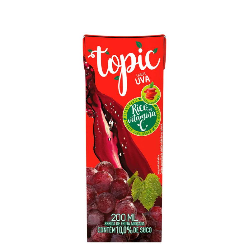 SUCO TOPIC 200ML UVA - CX COM 27 UN