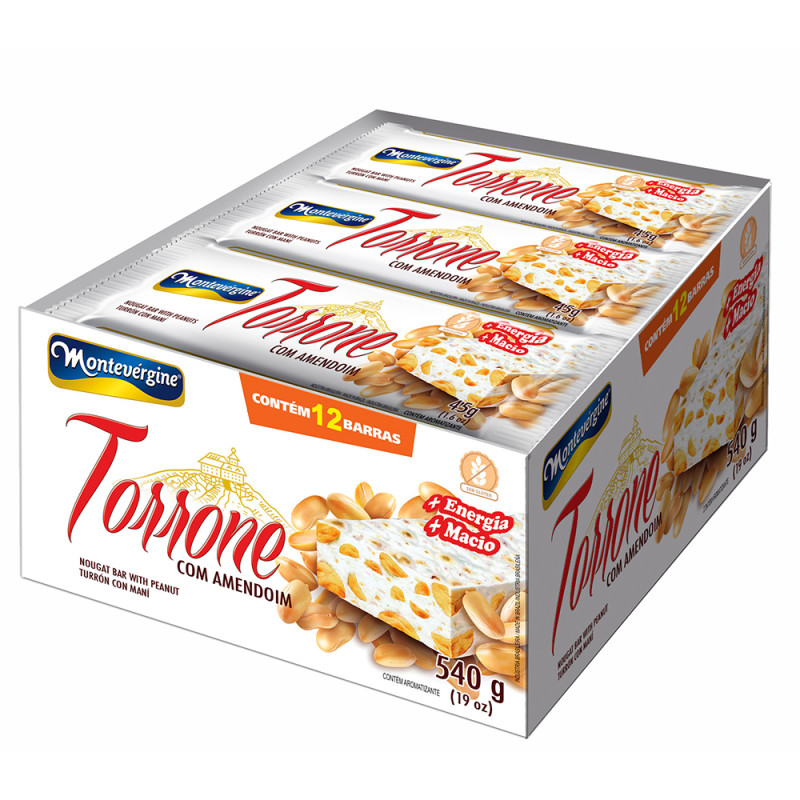 TORRONE MONTEVÉRGINE 45GR AMENDOIM - DP COM 12 UN