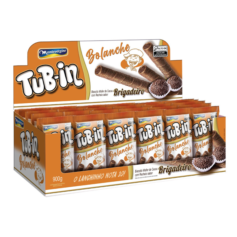 BISCOITO WAFER TUB-IN MONTEVERGINE 30GR BRIGADEIRO - DP COM 30 UN