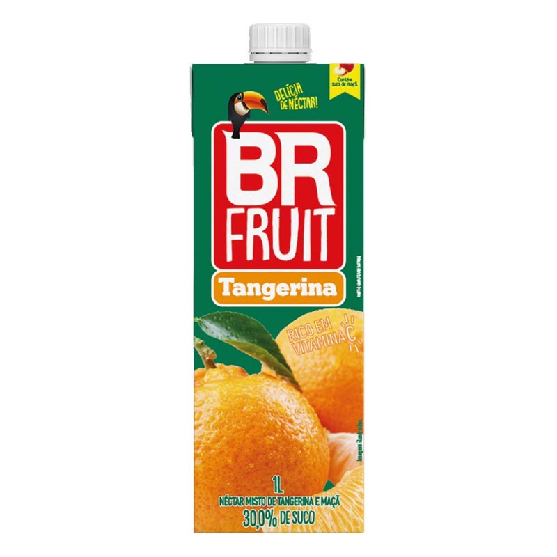 SUCO BR FRUIT 1 LITRO TANGERINA - CX COM 12 UN