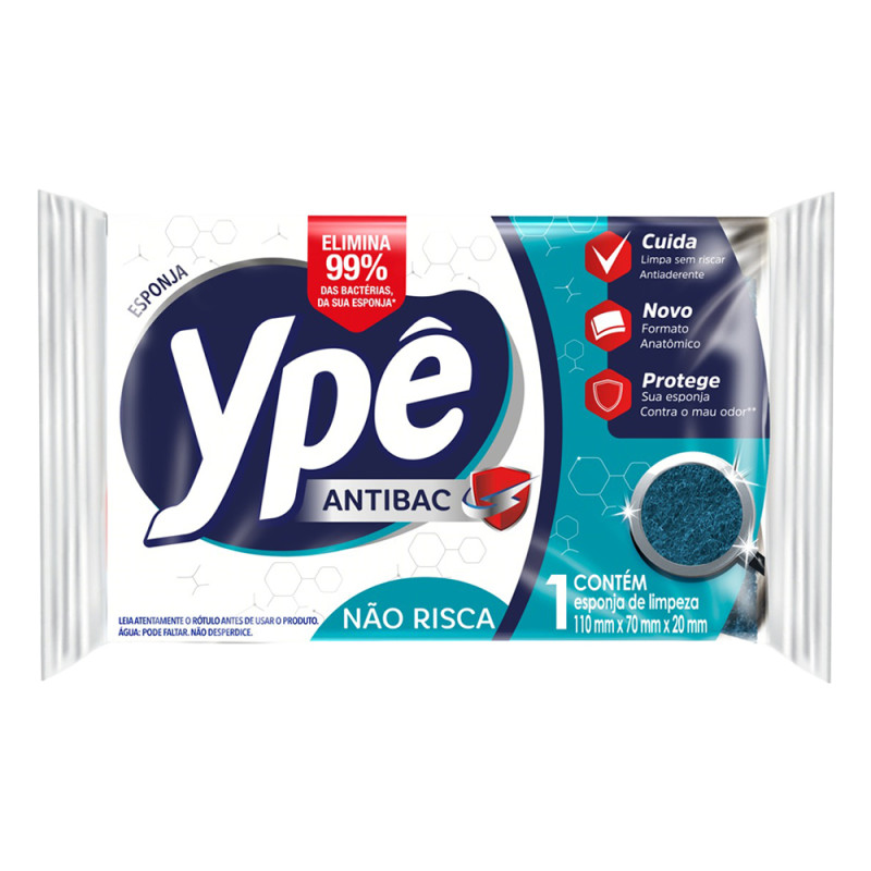 ESPONJA P/ LOUCA SINTETICA YPÊ  NÃO RISCA - FD COM 60 UN