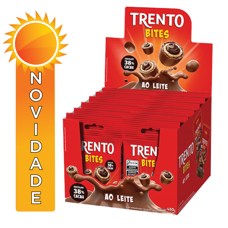 CHOCOLATE TRENTO PECCIN BITES 40GR AO LEITE - DP COM 12 UN