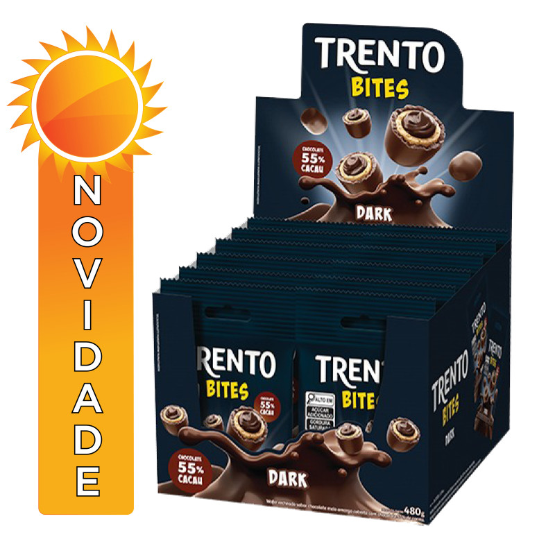 CHOCOLATE TRENTO PECCIN BITES 40GR DARK - DP COM 12 UN