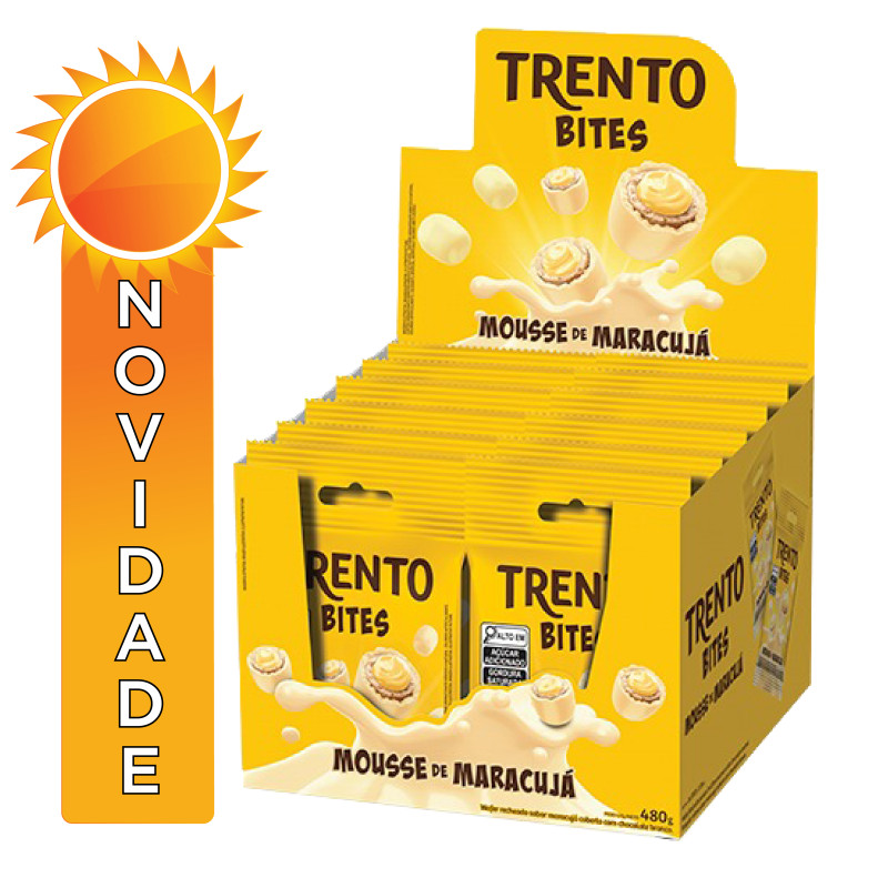 CHOCOLATE TRENTO PECCIN BITES 40GR MOUSSE DE MARACUJÁ - DP COM 12 UN