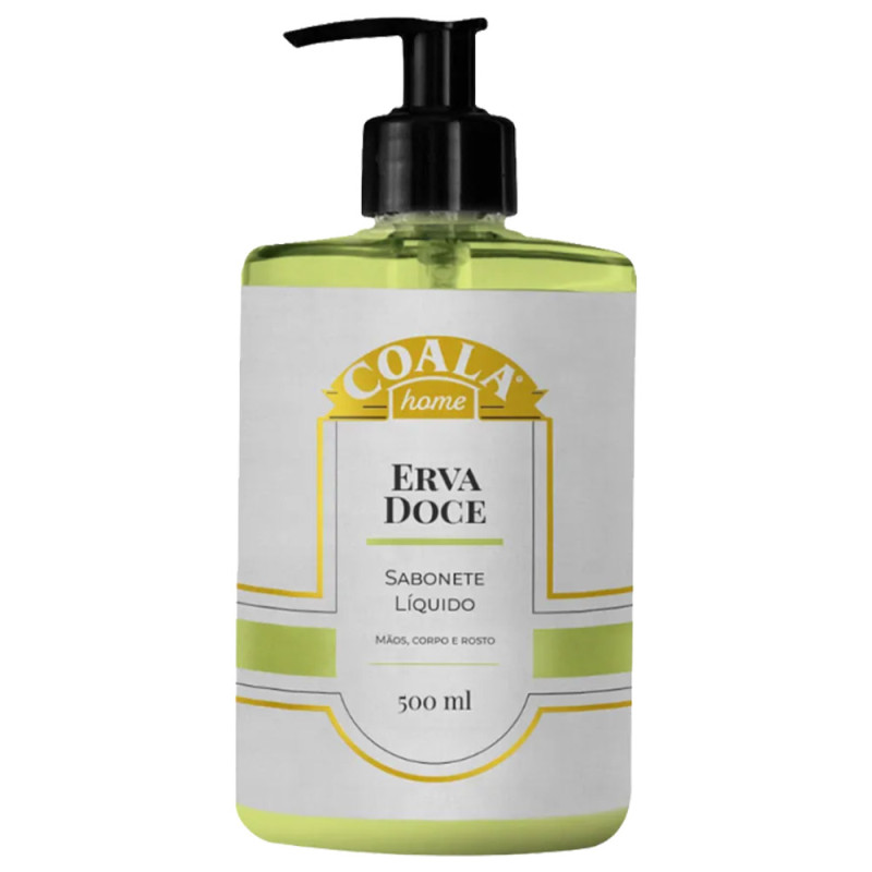 SABONETE LÍQUIDO HOME COALA 500ML ERVA DOCE - CX COM 6 UN