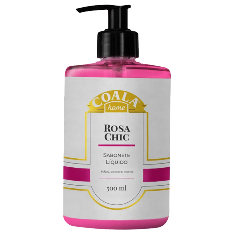SABONETE LÍQUIDO HOME COALA 500ML ROSA CHIC - CX COM 6 UN