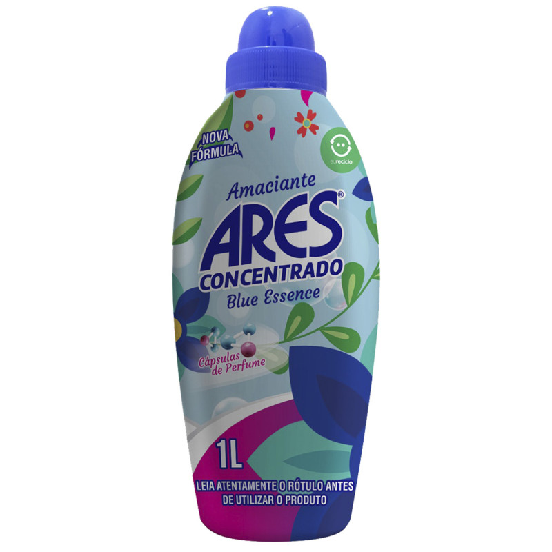 AMACIANTE CONCENTRADO ARES 1 LITRO BLUE ESSENCE - CX COM 12 UN