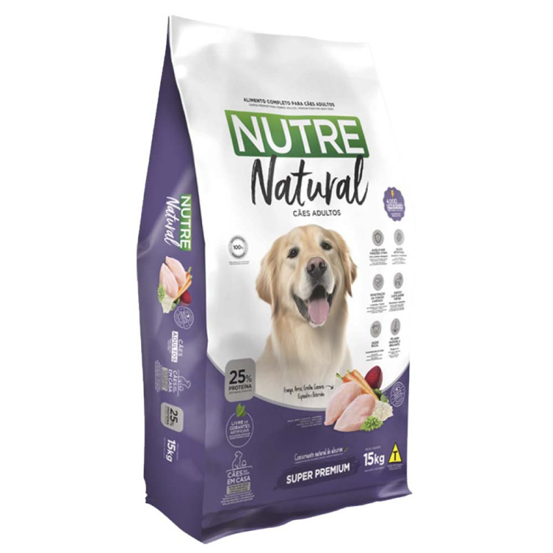 RAÇÃO NUTRE ADULTOS 15 KILOS NATURAL - UNIDADE
