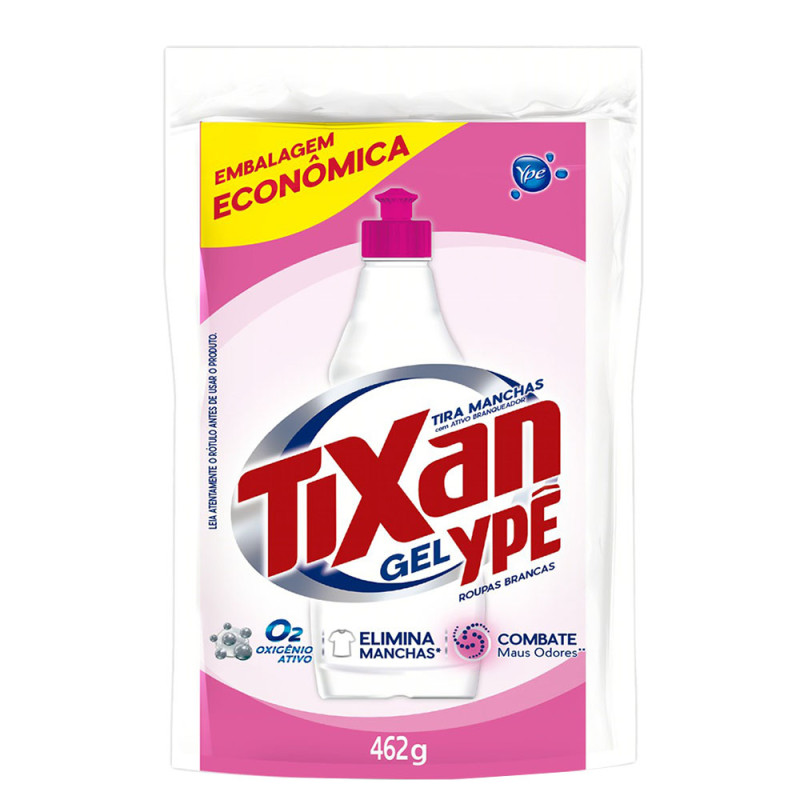TIRA MANCHAS EM GEL TIXAN YPÊ REFIL 462GR ROUPA COLORIDA - CX COM 12 SC