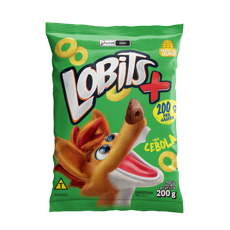 SALGADINHO LOBITS 200GR CEBOLA - CX COM 12 PC