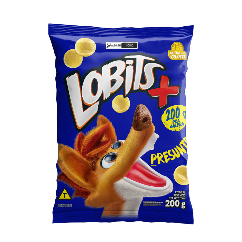 SALGADINHO LOBITS 200GR PRESUNTO - CX COM 12 PC