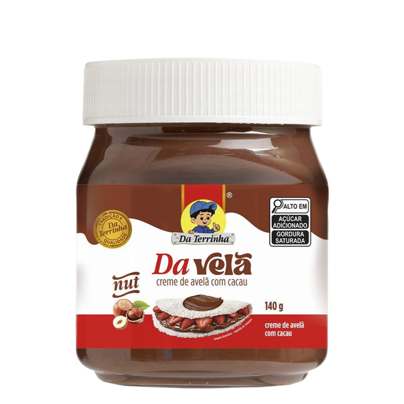 CREME DE AVELÃ DAVELÃ DA TERRINHA 140GR COM CACAU - CX COM 10 UN