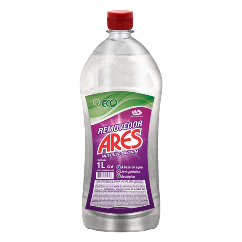 REMOVEDOR ARES 1 LITRO LAVANDA - CX COM 12 UN