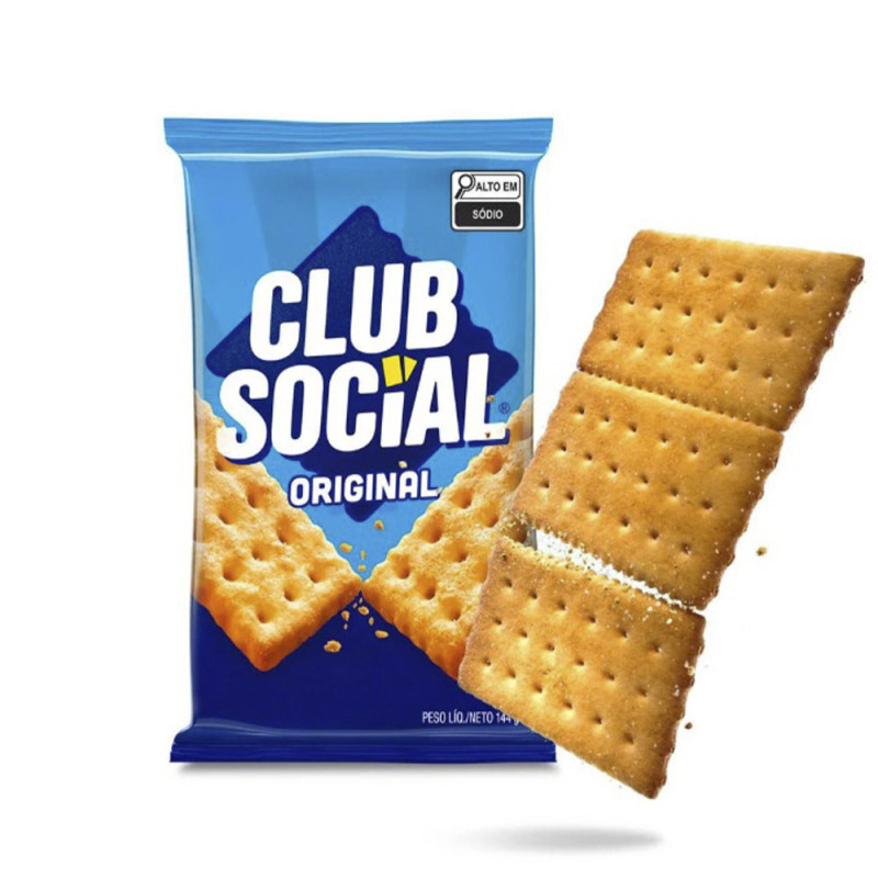 BISCOITO CLUB SOCIAL 144GR ORIGINAL - CX COM 44 UN