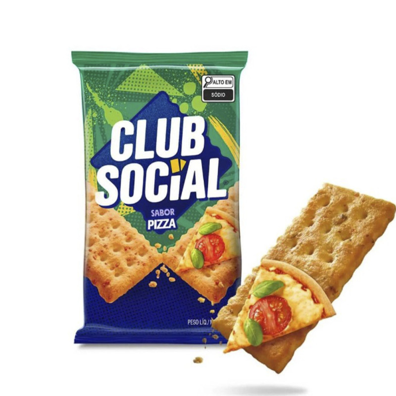 BISCOITO CLUB SOCIAL 141GR PIZZA - CX COM 44 UN