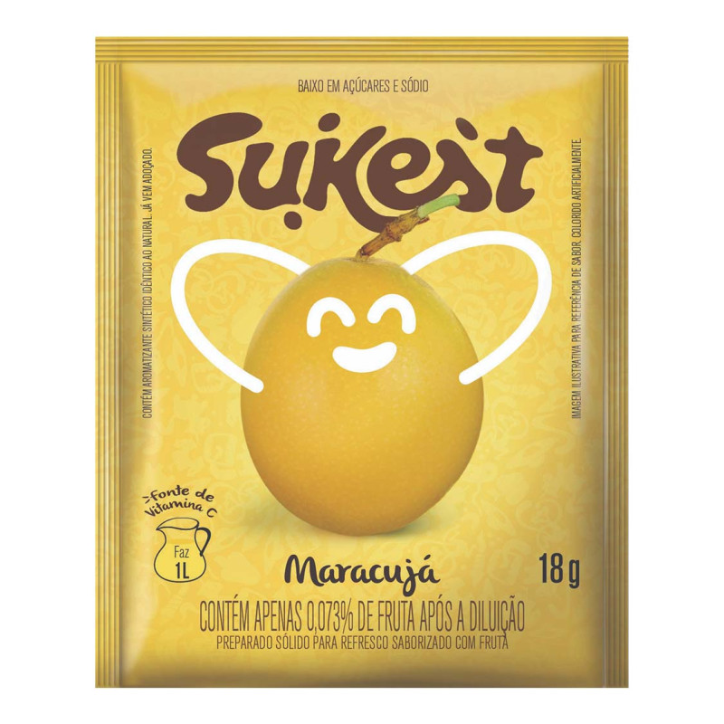 REFRESCO EM PÓ SUKEST 18GR MARACUJÁ - DP COM 15 UN