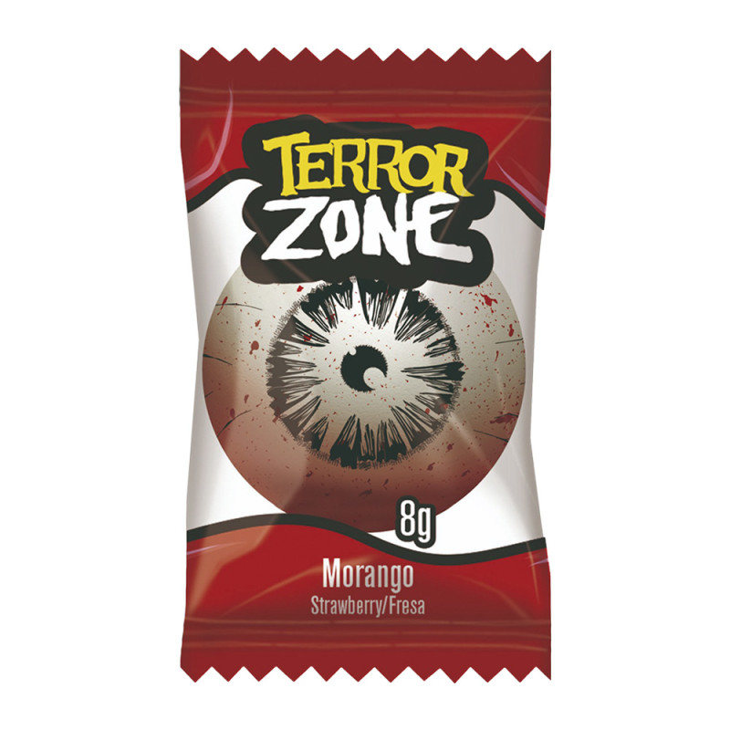 CHICLE SUKEST TERROR ZONE 320GR OLHOS MORANGO - DP COM 40 UN