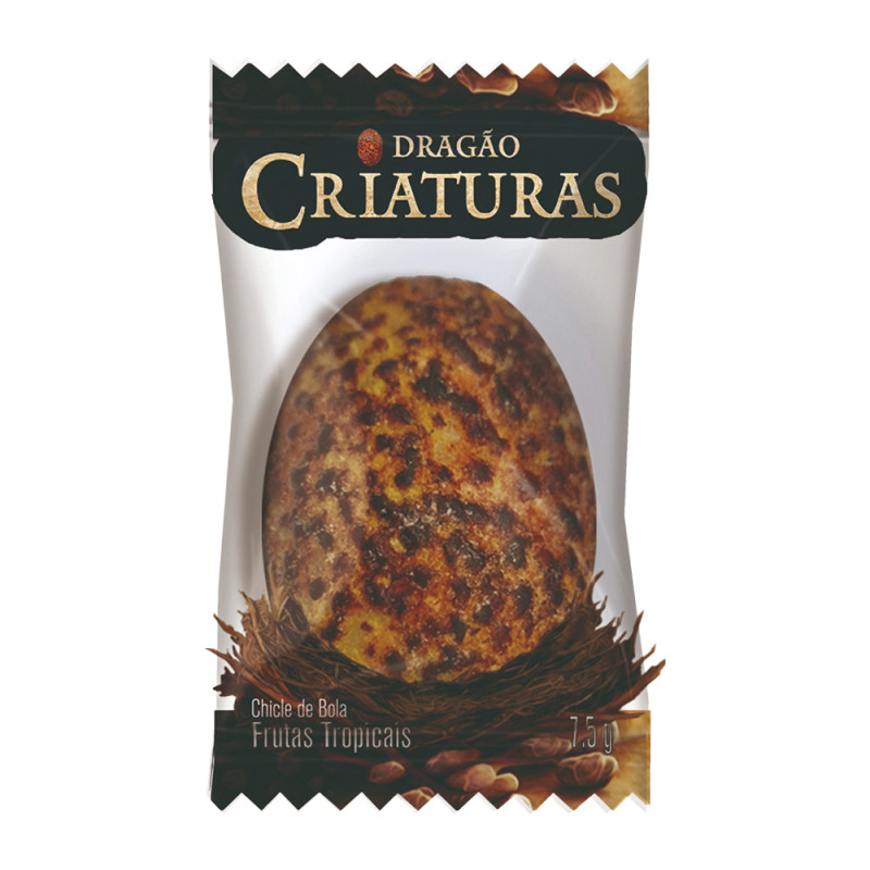 CHICLE SUKEST CRIATURAS 300GR FRUTAS TROPICAIS DRAGÃO - DP COM 40 UN